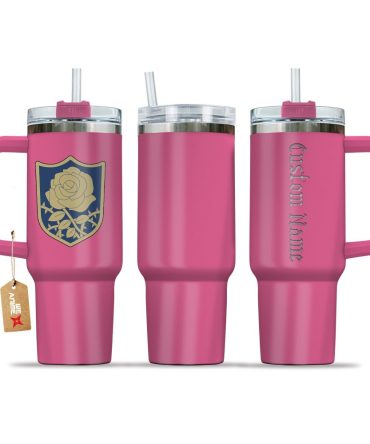 Blue Rose Black Clover Anime Custom Stanley Quencher 40Oz Stainless Steel Tumbler With Handle