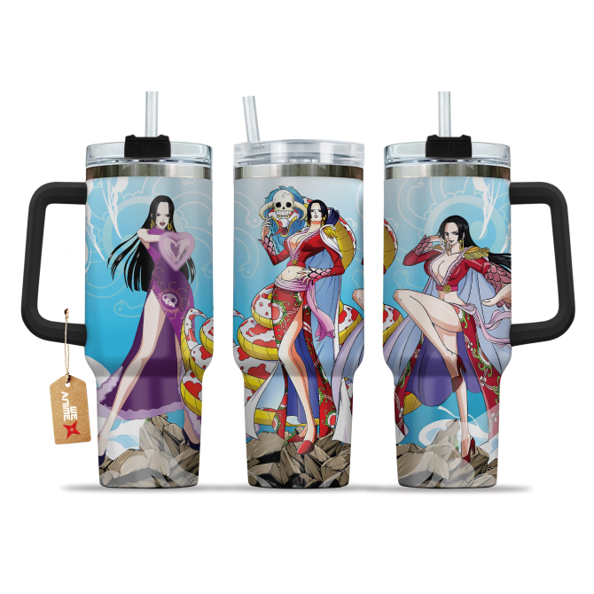 Boa Hancock One Piece Anime Custom Stanley Quencher 40Oz Stainless Steel Tumbler With Handle