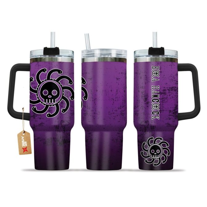 Boa Hancock One Piece Anime Custom Stanley Quencher 40Oz Stainless Steel Tumbler With Handle