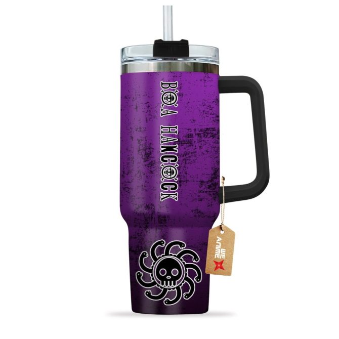 Boa Hancock One Piece Anime Custom Stanley Quencher 40Oz Stainless Steel Tumbler With Handle - Image 3