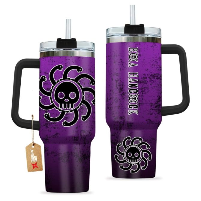 Boa Hancock One Piece Anime Custom Stanley Quencher 40Oz Stainless Steel Tumbler With Handle - Image 2