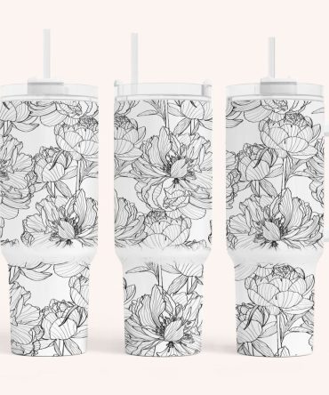Boho Floral Custom Stanley Quencher 40Oz Stainless Steel Tumbler With Handle