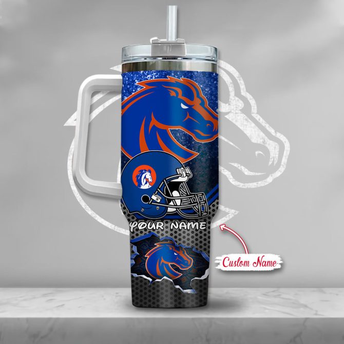 Boise State Broncos Ncaa Mickey Mouse Custom Stanley Quencher 40Oz Stainless Steel Tumbler With Handle - Image 3