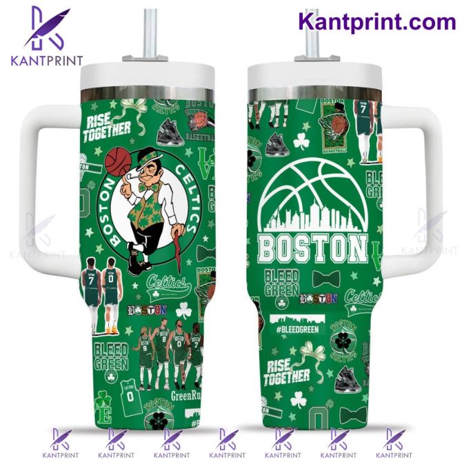 Boston Celtics Nba Custom Stanley Quencher 40Oz Stainless Steel - Image 2