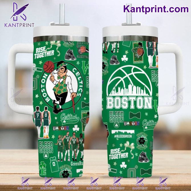 Boston Celtics Nba Custom Stanley Quencher 40Oz Stainless Steel