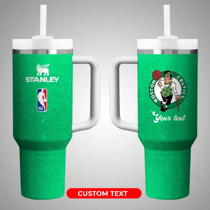 Boston Celtics Nba Custom Stanley Quencher 40Oz Stainless Steel