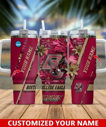Boston College Eagles Ncaa Custom Stanley Quencher 40Oz Stainless Steel Tumbler With Handle