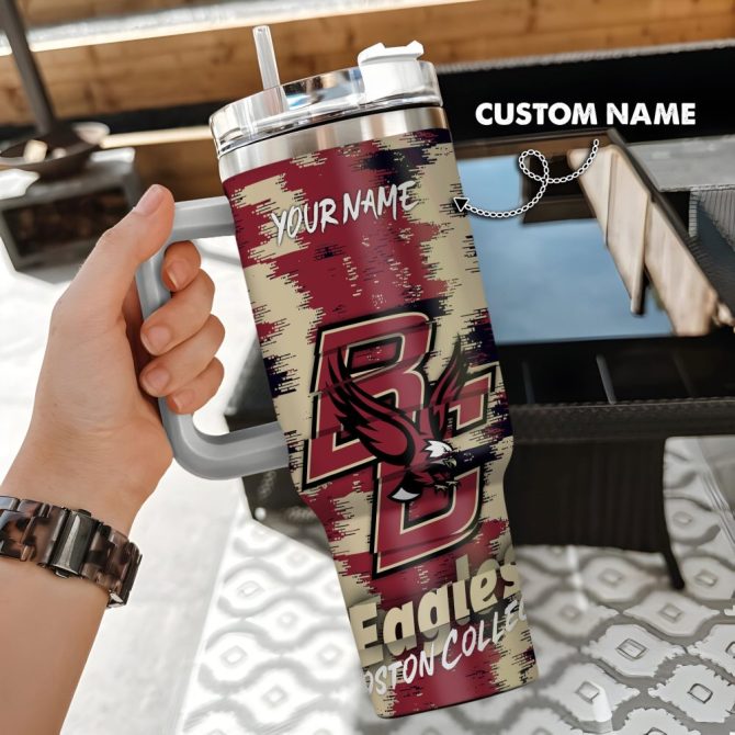 Boston College Eagles Ncaa Custom Stanley Quencher 40Oz Stainless Steel Tumbler With Handle