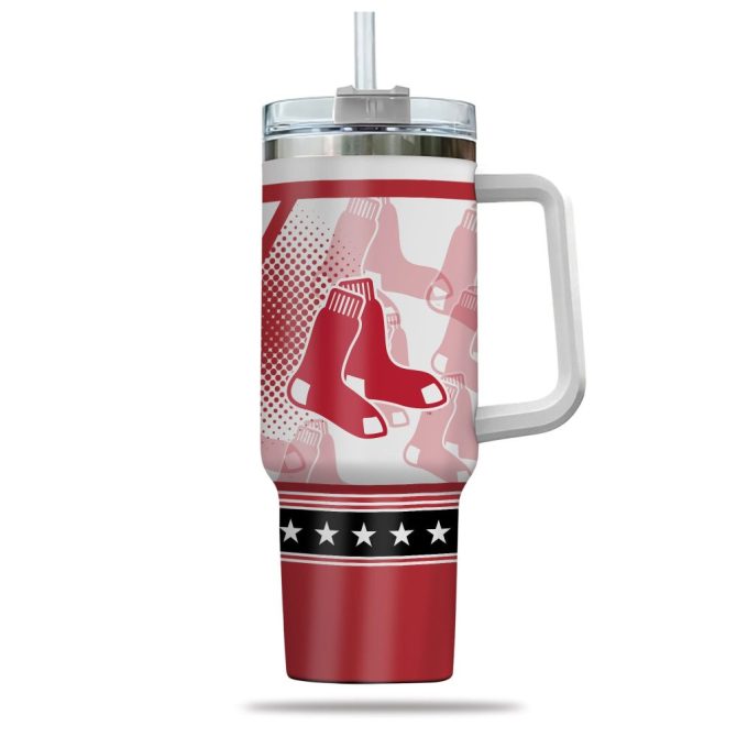 Boston Red Sox Mlb Custom Stanley Quencher 40Oz Stainless Steel Tumbler With Handle - Image 2