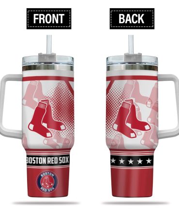 Boston Red Sox Mlb Custom Stanley Quencher 40Oz Stainless Steel Tumbler With Handle