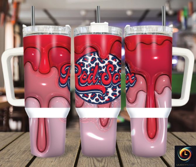 Boston Red Sox Mlb Custom Stanley Quencher 40Oz Stainless Steel Tumbler With Handle