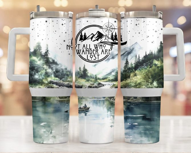Breathtaking Forest Custom Stanley Quencher 40Oz Stainless Steel Tumbler With Handle