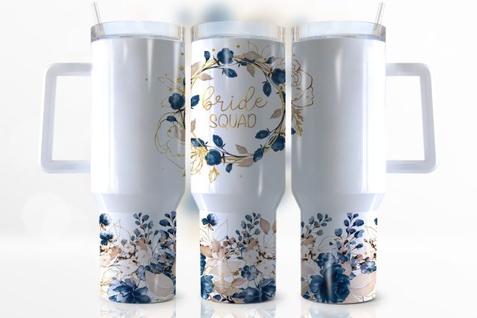 Bride Squad Custom Stanley Quencher 40Oz Stainless Steel Tumbler With Handle