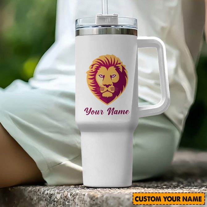 Brisbane Lions Afl Custom Stanley Quencher 40Oz Stainless Steel Tumbler With Handle