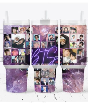 Bts Bangtan Boys Music Custom Stanley Quencher 40Oz Stainless Steel Tumbler With Handle