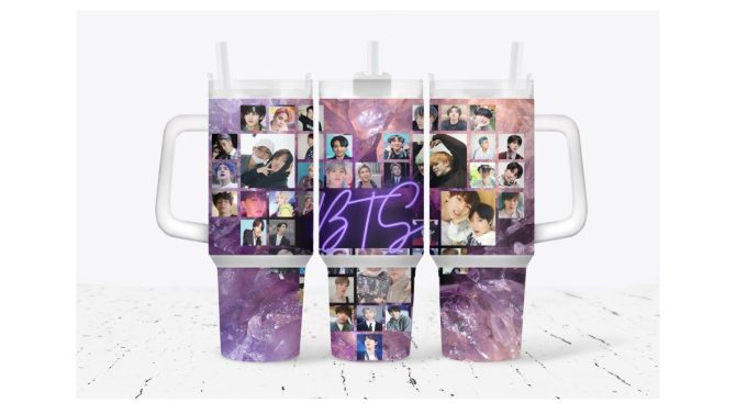 Bts Bangtan Boys Music Custom Stanley Quencher 40Oz Stainless Steel Tumbler With Handle