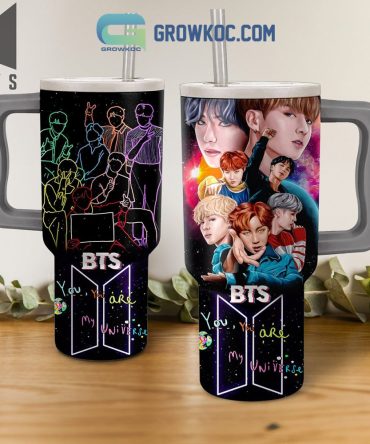 Bts Music Custom Stanley Quencher 40Oz Stainless Steel Tumbler With Handle