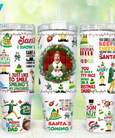 Buddy Elf Movies Custom Stanley Quencher 40Oz Stainless Steel Tumbler With Handle