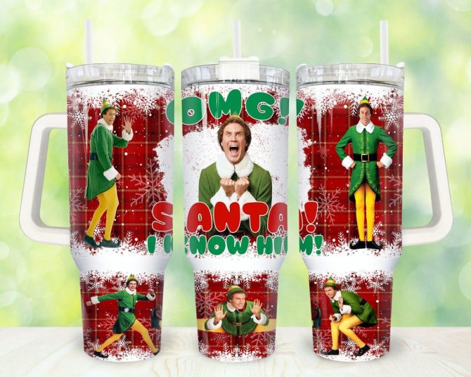 Buddy Elf Movies Custom Stanley Quencher 40Oz Stainless Steel Tumbler With Handle