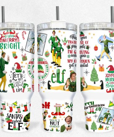 Buddy Elf Movies Custom Stanley Quencher 40Oz Stainless Steel Tumbler With Handle