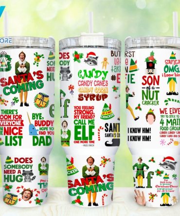 Buddy Elf Movies Custom Stanley Quencher 40Oz Stainless Steel Tumbler With Handle