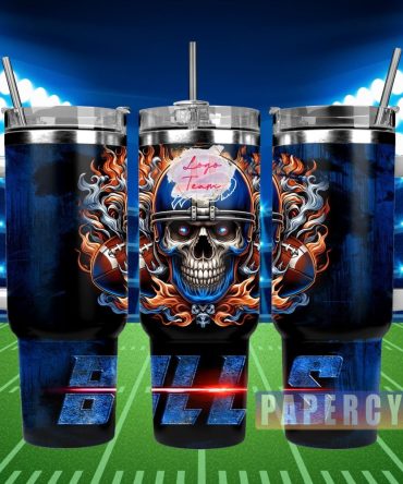 Buffalo Bills Custom Stanley Quencher 40Oz Stainless Steel Tumbler With Handle