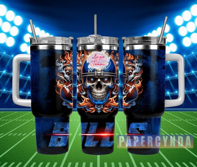Buffalo Bills Custom Stanley Quencher 40Oz Stainless Steel Tumbler With Handle