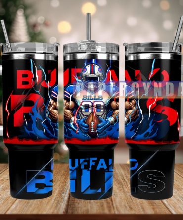 Buffalo Bills Custom Stanley Quencher 40Oz Stainless Steel Tumbler With Handle