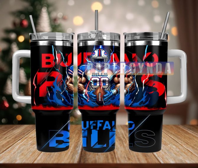 Buffalo Bills Custom Stanley Quencher 40Oz Stainless Steel Tumbler With Handle