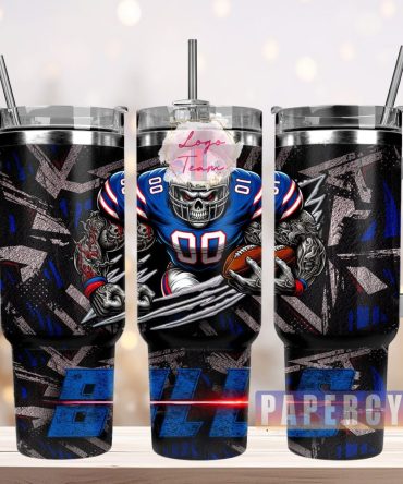 Buffalo Bills Custom Stanley Quencher 40Oz Stainless Steel Tumbler With Handle
