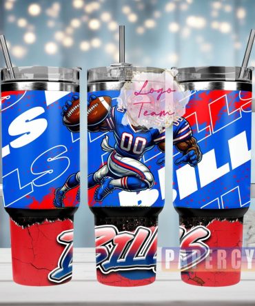 Buffalo Bills Custom Stanley Quencher 40Oz Stainless Steel Tumbler With Handle