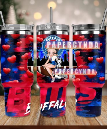 Buffalo Bills Custom Stanley Quencher 40Oz Stainless Steel Tumbler With Handle