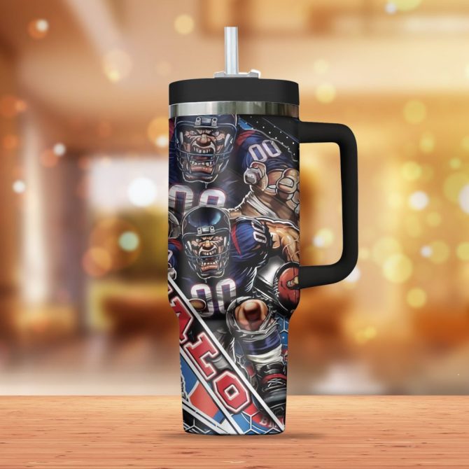 Buffalo Bills Mascot Nfl Custom Stanley Quencher 40Oz Stainless Steel Tumbler With Handle - Image 3