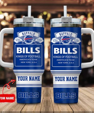Buffalo Bills Nfl Bud Light Custom Stanley Quencher 40Oz Stainless Steel Tumbler With Handle