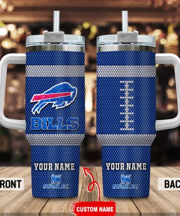 Buffalo Bills Nfl Crystal Custom Stanley Quencher 40Oz Stainless Steel Tumbler With Handle