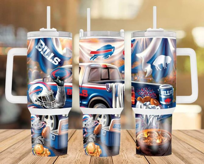 Buffalo Bills Nfl Custom Stanley Quencher 40Oz Stainless Steel