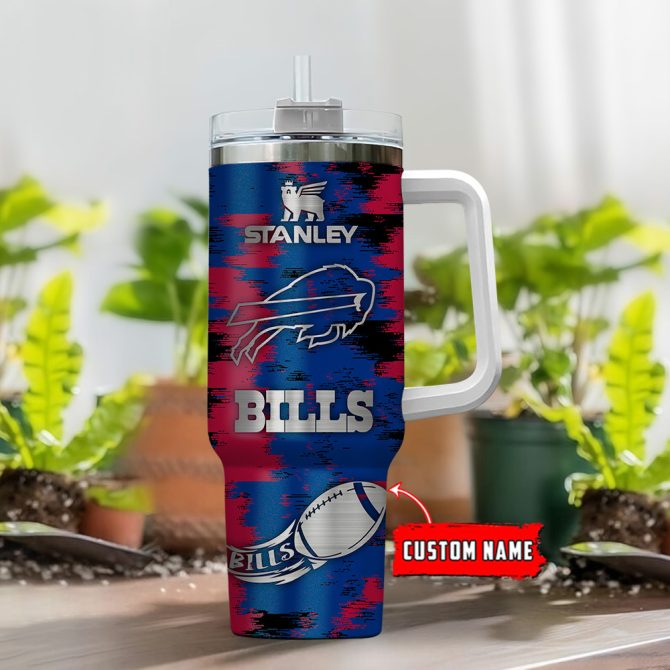 Buffalo Bills Nfl Custom Stanley Quencher 40Oz Stainless Steel Tumbler With Handle - Image 2