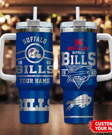 Buffalo Bills Nfl Custom Stanley Quencher 40Oz Stainless Steel Tumbler With Handle