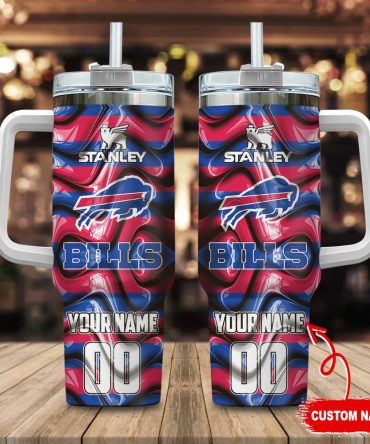 Buffalo Bills Nfl Custom Stanley Quencher 40Oz Stainless Steel Tumbler With Handle