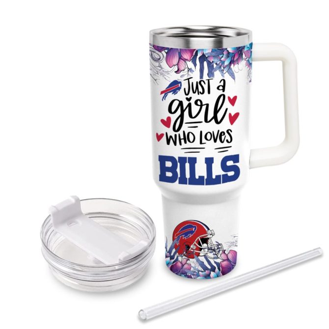 Buffalo Bills Nfl Custom Stanley Quencher 40Oz Stainless Steel Tumbler With Handle - Image 4