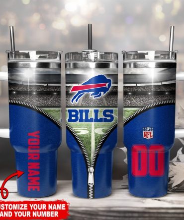 Buffalo Bills Nfl Custom Stanley Quencher 40Oz Stainless Steel Tumbler With Handle