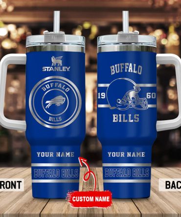 Buffalo Bills Nfl Custom Stanley Quencher 40Oz Stainless Steel Tumbler With Handle