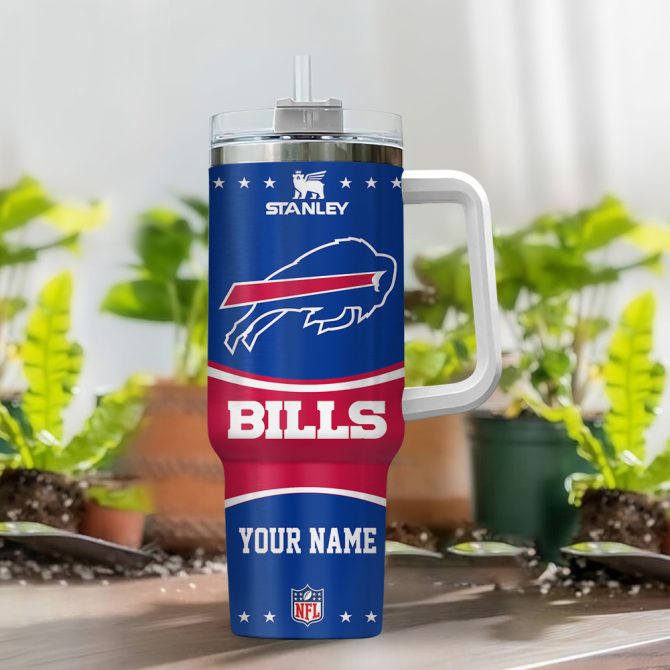 Buffalo Bills Nfl Custom Stanley Quencher 40Oz Stainless Steel Tumbler With Handle - Image 2