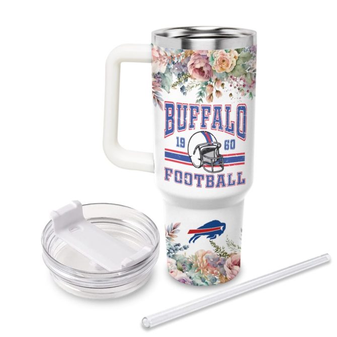 Buffalo Bills Nfl Custom Stanley Quencher 40Oz Stainless Steel Tumbler With Handle - Image 3