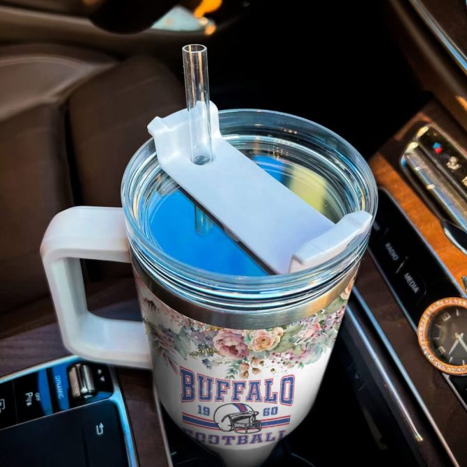 Buffalo Bills Nfl Custom Stanley Quencher 40Oz Stainless Steel Tumbler With Handle - Image 5