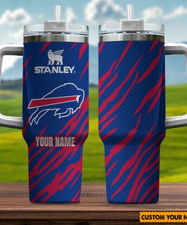 Buffalo Bills Nfl Custom Stanley Quencher 40Oz Stainless Steel Tumbler With Handle