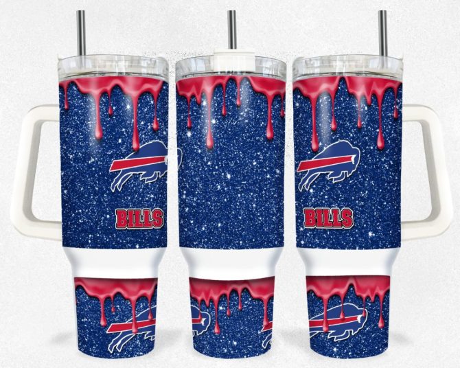 Buffalo Bills Nfl Custom Stanley Quencher 40Oz Stainless Steel Tumbler With Handle