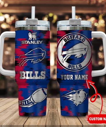 Buffalo Bills Nfl Custom Stanley Quencher 40Oz Stainless Steel Tumbler With Handle