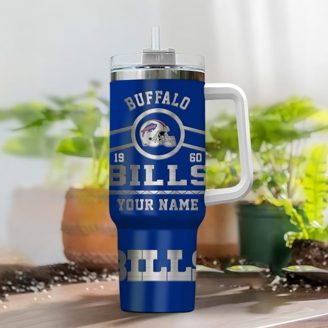 Buffalo Bills Nfl Custom Stanley Quencher 40Oz Stainless Steel Tumbler With Handle - Image 2