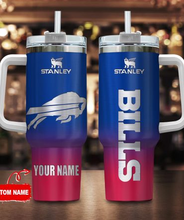 Buffalo Bills Nfl Custom Stanley Quencher 40Oz Stainless Steel Tumbler With Handle